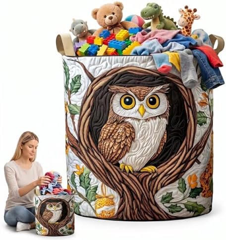 Multi Purpose Foldable Oxford Cloth Bucket, Funny Tote Bag Laundry Hamper, Heavy Duty Storage for Toys, Blankets & Stuffed Animals(20" x 28")