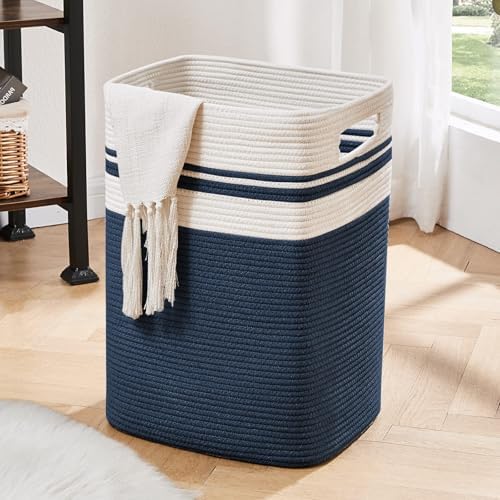 OIAHOMY Laundry Hamper Collapsible Laundry Basket Clothes Organizer Blue