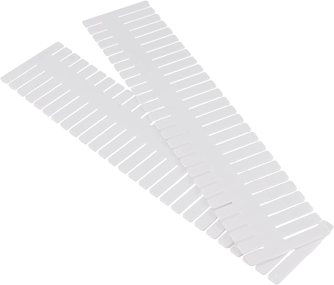 MUKCHAP 72-Piece DIY Grid Drawer Organizer, 12.6 Inch Adjustable Drawer Dividers for Sock, Underwear, Scarf, White