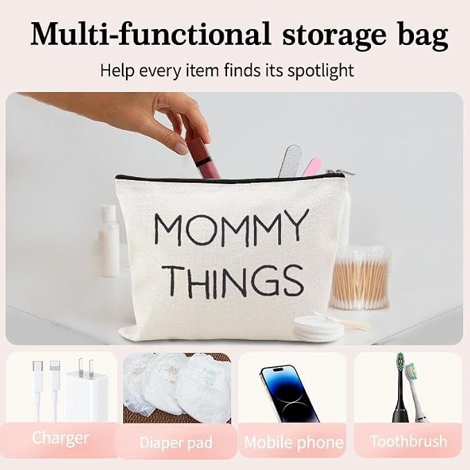 Mommy Things Baby Things Pouch Bags Stuff for Mom After Having a Baby Bag Gift New Mother Gifts After Giving Birth Pregnancy Essentials for Expecting Mom Gift Bag Mommy to Be Postpartum Mama Pouch