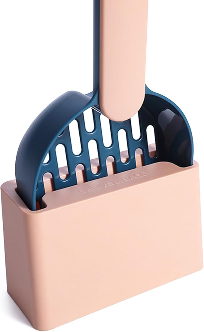 Pet Litter Scooper for Kitten Litter Tool Kits Pour Out with Stand Device