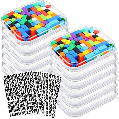 12 Pcs Clear Hard Zipper Case Back to School,9.84 x 7.87 x 2”