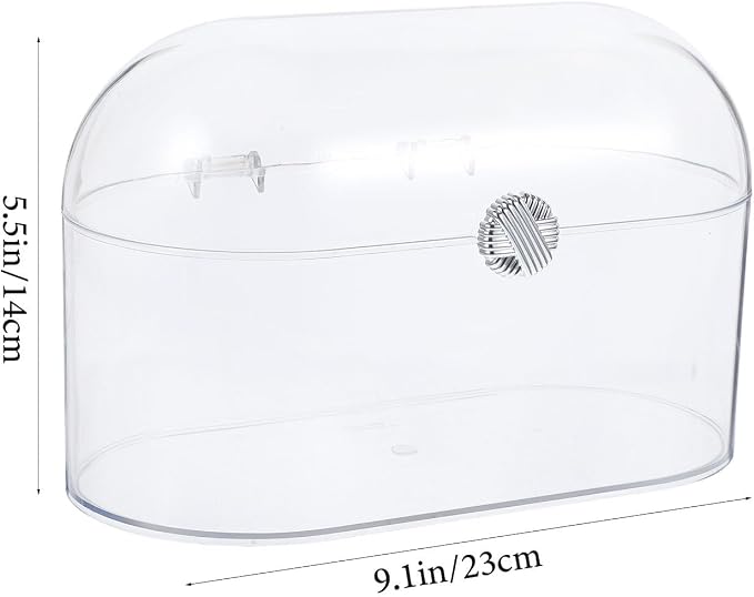 Garneck Transparent Storage Box Clear Pen Holder Makeup Organizer Case Storage Container Skincare Display Case Stationery Holder Acrylic Toiletry Storage Shelf The Pet Office Brush Desktop