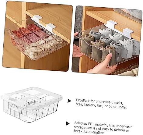 Type Socks Organizer Box Dividers Multi-functional Storage for Underwear Socks Items Design for Easy Visibility Closet Drawer