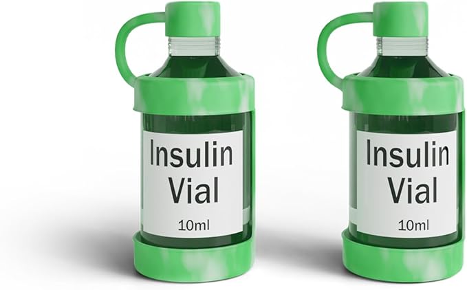 4ALLFAMILY Insulin Vial Protector Case for Travel & Daily Use - Blue | Protective Insulin Vial Case for Travel - Designed to Hold Small Vials Securely for Kids, Adults & Pet Medication Storage