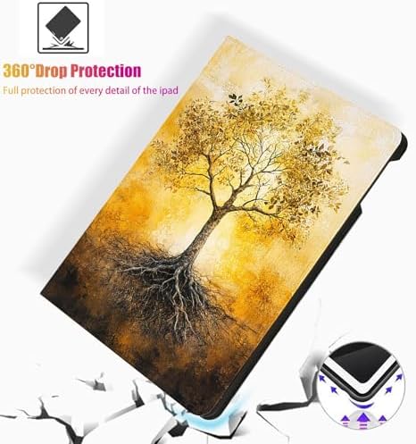 for Microsoft Surface Go 4/3/2/1-10.5" 2021 Tablet Case,Auto Wake/Sleep,Adjustable Stand Protective Cover - Golden Life Tree