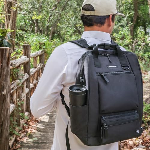 Cleverpup Porter 2-in-1 Dog Gear Travel Backpack - 10 Pockets, Graphite