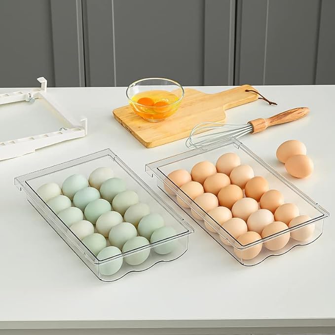 Egg Holder for Refrigerator Egg Container for Refrigerator Organizer 1Pack | Fridge Egg Drawer Fridge Egg Organizer for Refrigerator Holder Refrigerator Drawer Organizer 1Pack
