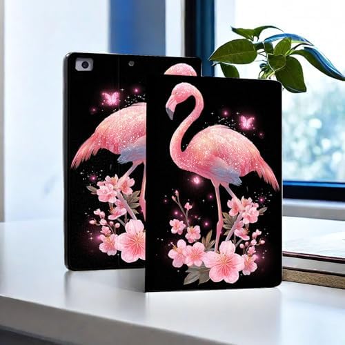 for Microsoft Surface Pro 11/10/9-13" 2024/2022 Tablet Case,Auto Wake/Sleep,Adjustable Stand Protective Cover - Pink Flamingo Glitter
