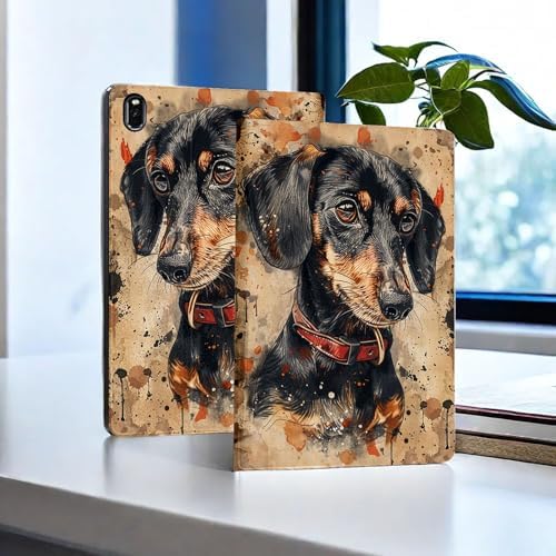 for Samsung Galaxy Tab A 10.1 2016 Model T580/T585/T587 Tablet Case,Auto Wake/Sleep,Adjustable Stand Protective Cover - Corgi Starry Night