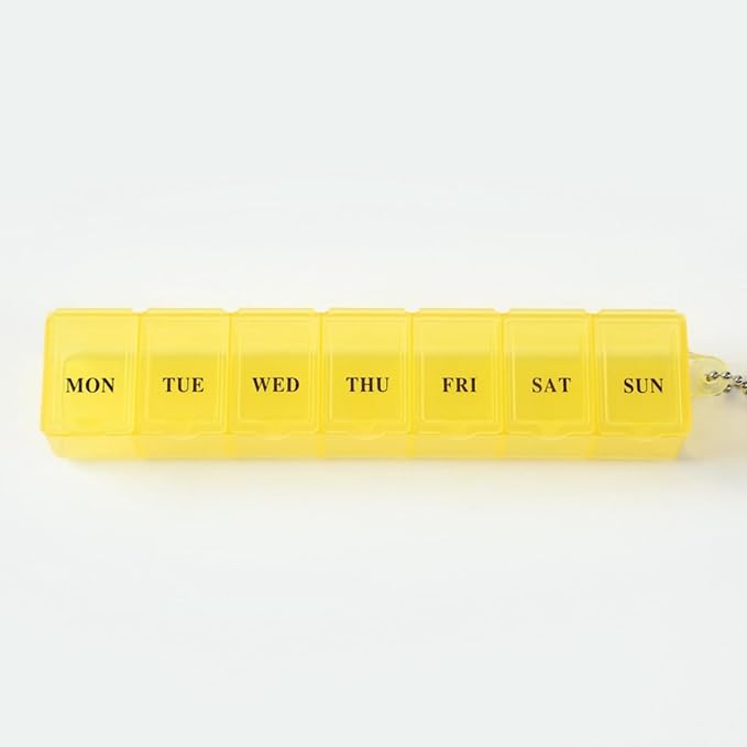 Pill Organizer 7-Day Weekly Pill Organizer | Portable Medicine, Daily Pill Cases for Pills/Vitamin/Fish Oil/Supplements