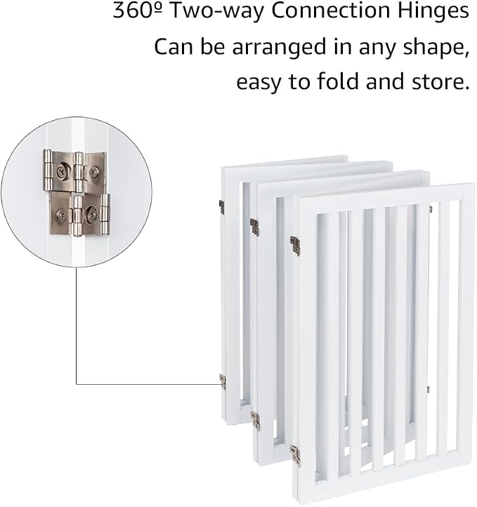 unipaws 120" Extra Wide Pet Gate and Pet Playpen Combination for Dog Cat | 36” Height Free Standing Dog Gate for Doorways, Stairs, Foldable Puppy & Room Divider, Indoor Use