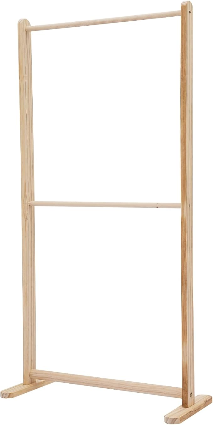 Retail Garment Display Stand, Children Pet Clothing Garment Display Rack,43.3" Height Dog Clothing Display Stand, Removable Cross Bar, Stainless Steel Screws,Wooden