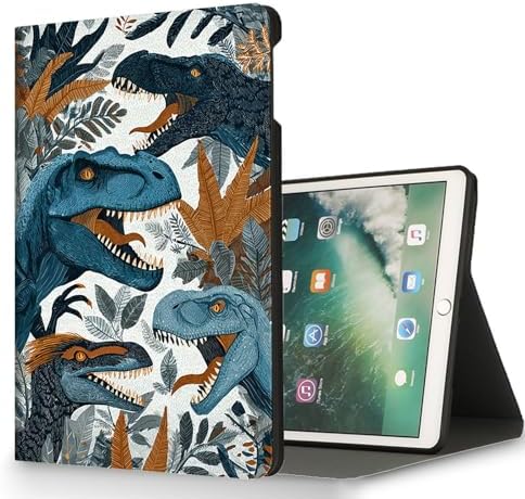 for Microsoft Surface Pro 7 Plus,Surface Pro 7/6/5/4 12.3" Tablet Case,Auto Wake/Sleep,Adjustable Stand Protective Cover - Dinosaur
