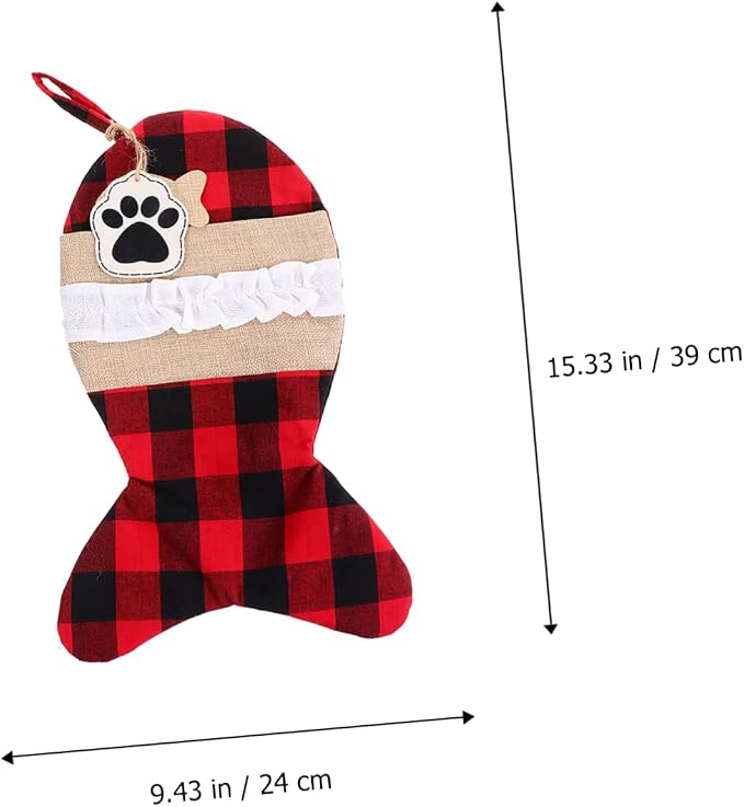 FOMIYES 1pc Christmas Pouch Bag for Pets Stylish Santa Sock Decoration for Family Party Use Holiday Storage for Stocking Fillers Cute Xmas Decor