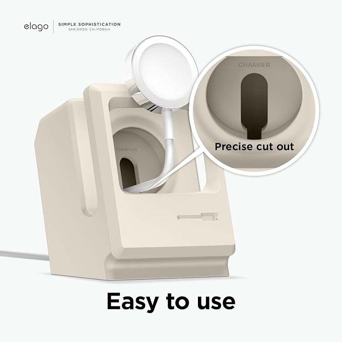 elago W3 Stand for All Apple Watch Series | Ultra3/Ultra2/Ultra/11/10/9/8/7/6/5/4/3/2/1/SE3/SE2/SE1, 49mm, 46mm, 45mm, 44mm,42mm (Classic White)