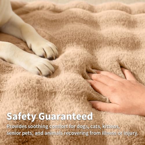 SOMAHE Dog Blanket for Couch Bed, Soft Faux Fur, Large 39x31 Latte Coffee