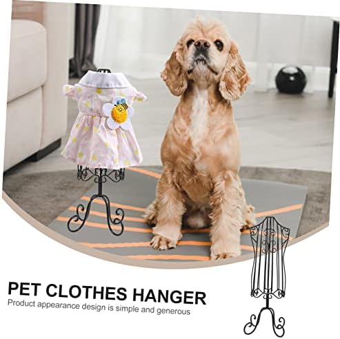 iplusmile Iron Pet Clothes Display Stand Mannequin Rack for Cat Dog Garment Showcase Smooth Rounded Edges Wrinkle Storage Holder for Pet Apparel