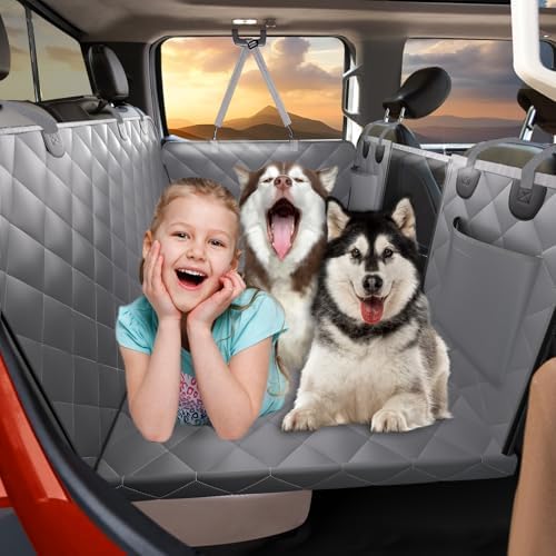 Dog Truck Seat Cover for Back Seat, Hard Bottom Pet Hammock, XL