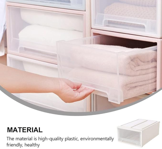 Zerodeko 1pc Stackable Storage Box Drawer-type Organizer for Clothes Shoes Toys Versatile Container for Home Organization Practical Space-saving