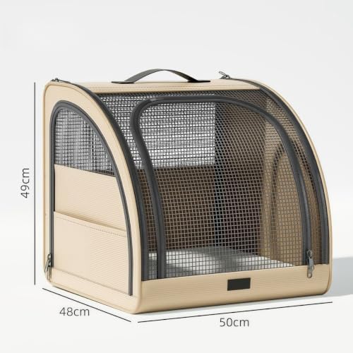 Collapsible Dog Crate Compatible with Subaru Crosstrek 2018-2023 | Pet Crate with Mesh Windows Portable Dog Car Seat Outdoor Dog Kennel, Car Pet Carrier, Car Travel Accessories