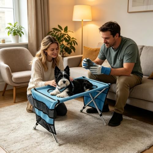 Pet Grooming Hammock Stable - Dogs with Stand 8-Hole Breathable Mesh Shower | Pet Accessories, Pet Grooming Hammock Stable, Dogs with Stand 8-Hole Breathable Mesh Shower , Safe and Reliable, for B