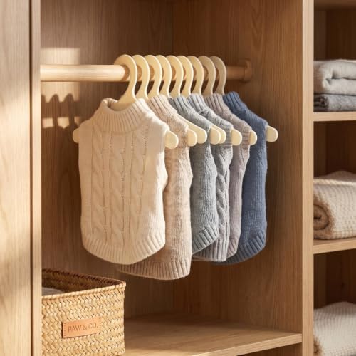 20Pcs Puppy Apparel Hanger Lightweight Plastic Pet Clothing Hanger for Dogs for Organizing Pet Costumes and Outerwear Durable and Portable Storage