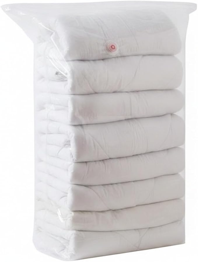 1 Pack Manual Compression Storage Bag, Space Saver with One-Way Valve for Travel and Closet Organization, Durable PET PE Material