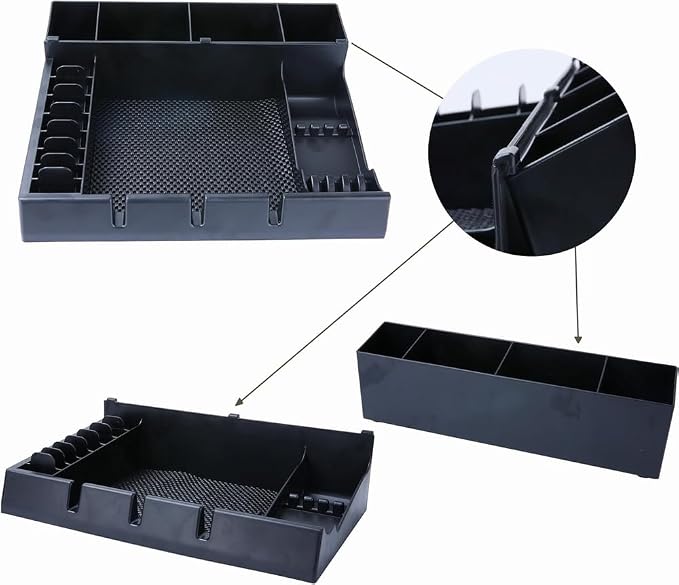 Hairdressing Tool Holder, Multifunctional Detachable Large Storage Box, Salon Barber Supplies Organizer Holder, Hair Cutting Tools Storage Case for Scissor Comb Hair Brush Barber Accessories - Black