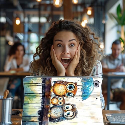 for Microsoft Surface Pro 11/10/9-13" 2024/2022 Tablet Case,Auto Wake/Sleep,Adjustable Stand Protective Cover - Owl