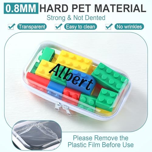 12 Pcs Clear Hard Zipper Case Back to School,7.48 x 3.94 x 2“