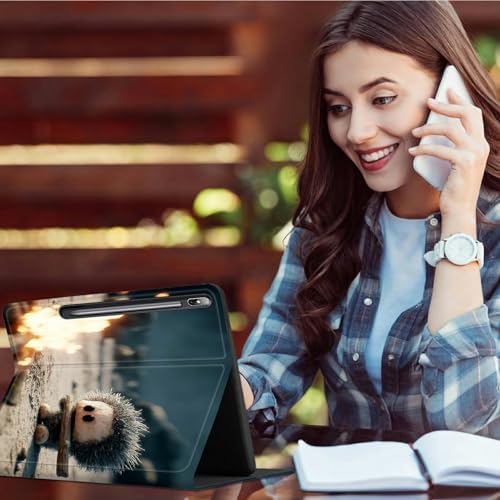 Case for Samsung Galaxy Tab S10+ Plus 2024/ S9 FE Plus/ S9 Plus 12.4" 2023 | Slim Leather Smart Cover with Multi-Angle Anti-Slip Stand [Auto Wake/Sleep] Shell for Women Men, Flame Pet
