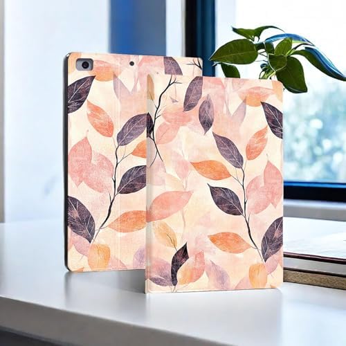 for Microsoft Surface Go 4/3/2/1-10.5" 2021 Tablet Case,Auto Wake/Sleep,Adjustable Stand Protective Cover - Watercolor Leaf