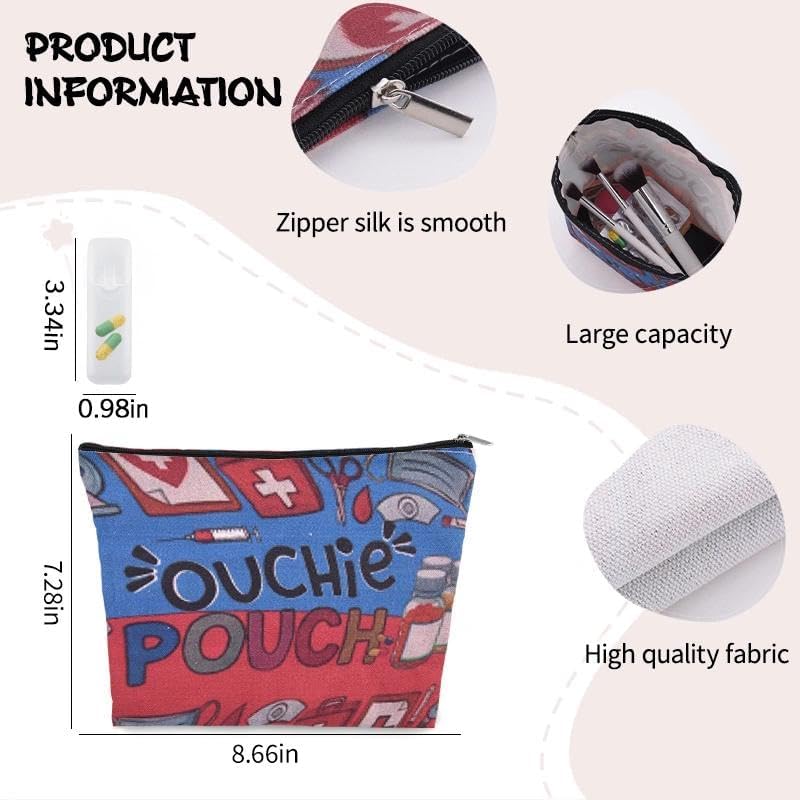 Ouch Pouch Med Kit Bag Small Nurse Medical Bag Pouch Emergency Pouches for School Camping Travel Medicine Bags for Family First Aid Kit Organizer Pouches Medication Storage Bags for Pills Ouchie Bag