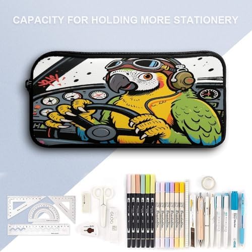 Funny Pets Pencil Case Aesthetic Pencil Bag for Women, Makeup Pouch, Multifunctional Pouch for Stationery Large Opening Portable Stationery Organizer