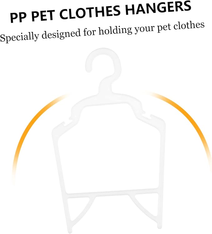 MAGICLULU 10pcs Pet Clothes Hangers PP Pet Apparel Holders Sturdy Dog Clothing Organizers for Neat Storage