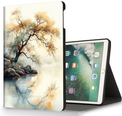 for Microsoft Surface Pro 11/10/9-13" 2024/2022 Tablet Case,Auto Wake/Sleep,Adjustable Stand Protective Cover - Watercolor Tree