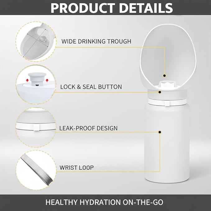 Portable Foldable Pet Dog Water Bottle - Essential for Outdoor Adventures and Daily Walks, One-Click Water Feeding, Ultra-Convenient Space-Saver