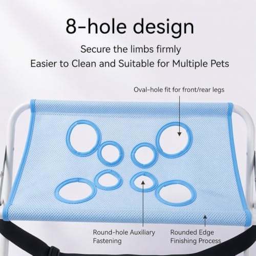 Pet Grooming Hammock, Foldable Bath Support Stand for Small Dogs and Cats | Metal Frame, Detachable Mesh Sling, Suitable for Bathing, Paw Cleaning, Nail Trimming and Grooming