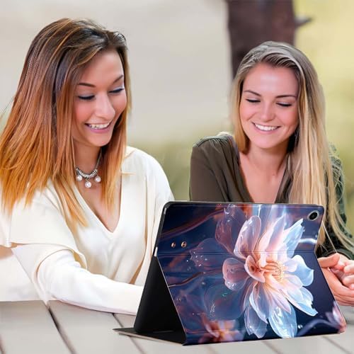 for Samsung Galaxy Tab A 8.0 2019(SM-T290/T295) Tablet Case,Premium Leather Folio Stand Auto Wake/Sleep,Multiple Viewing Stand,Violet Flower