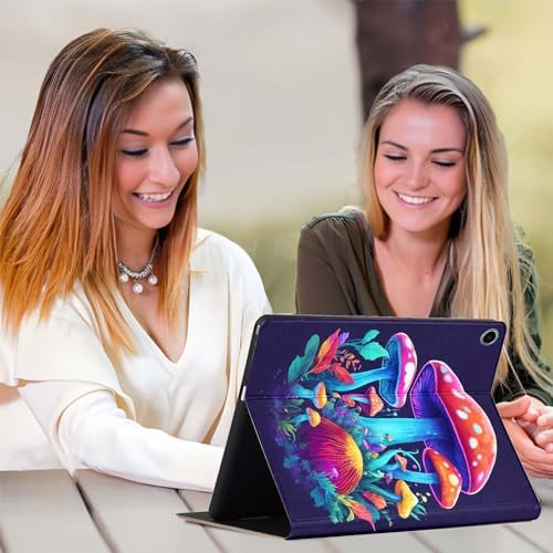 for Samsung Galaxy Tab E 9.6" Tablet Case 2015(SM-T560/T561/T565/T567),Premium Leather Folio Stand Auto Wake/Sleep,Multiple Viewing Stand,Psychedelic Mushroom