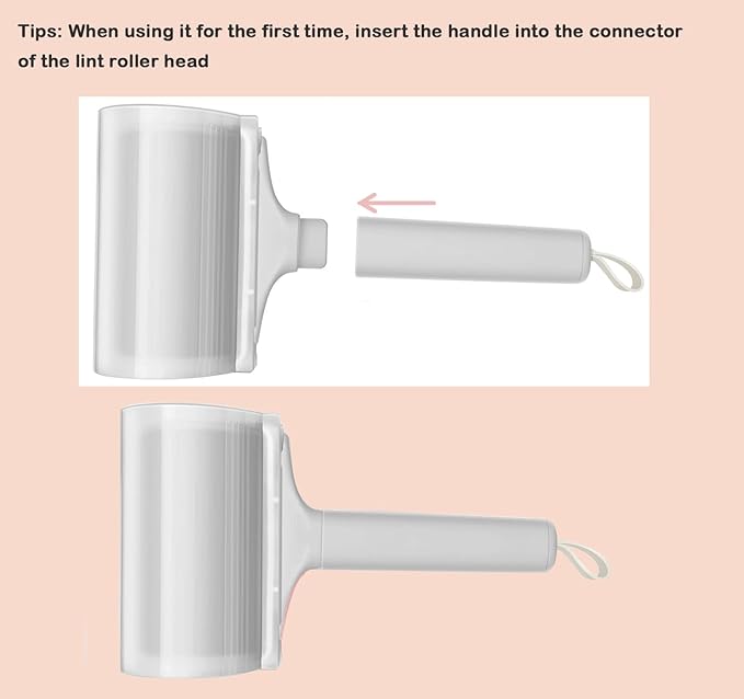 Reusable Lint Roller 2 Pack, Washable Sticky Lint Roller with Cover for Pet Hair, Portable Travel Lint Remover for Clothes, Purse, Furniture, Car, Large Mini Lint Brush for Home and Travel (Grey)