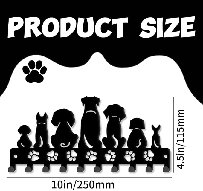 Iron Dog Leash Holder for WallDoorway Hooks, Dog Accessory Holder (QI Zhi GOU BEI Ying)