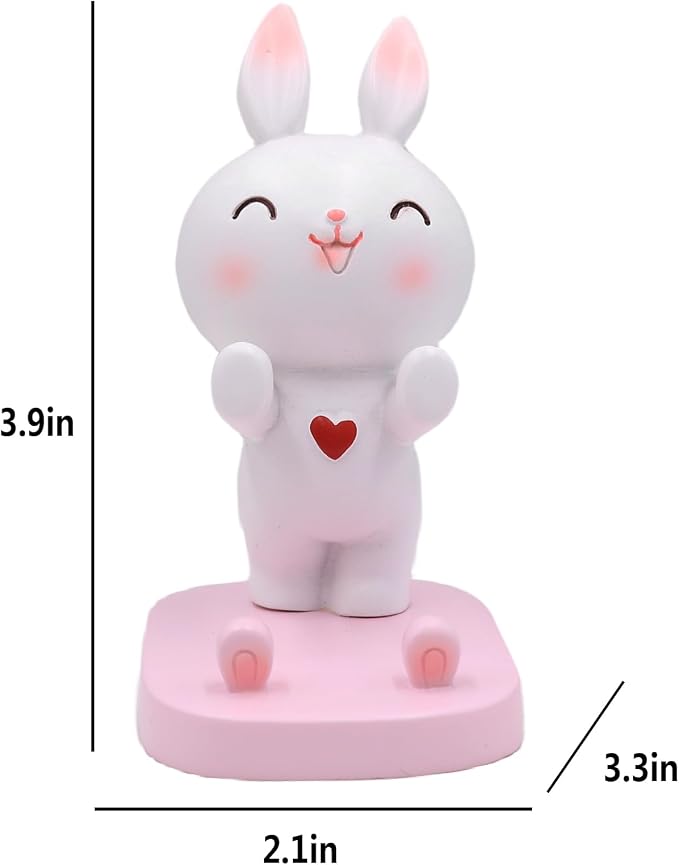 Cute Rabbit Cellphone Holder Stand Animal Smartphone Desk Stand for All Mobile Phones Bunny Phone Stand Desk Ornament