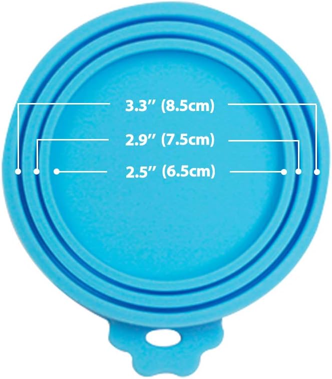 Yobbai 6 packs Pet Food Can Lids, Food Safe BPA-Free & Dishwasher Safe, Can Covers Most Standard Size Dog and Cat Can Tops