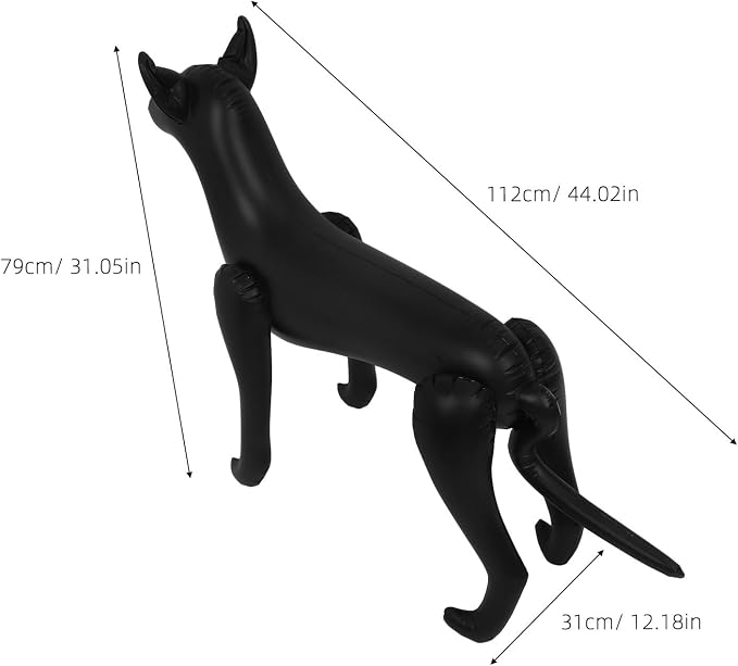 GALPADA Inflatable Dog Mannequin Display Stand Pet Clothes Showcase 2pcs Lightweight and Waterproof PVC Model Dog Rack Black for Pet Clothing for Store Counters and Parties