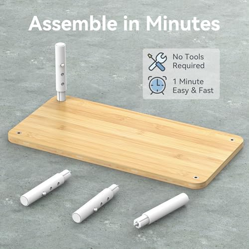 Bamboo Cabinet Organizer Shelf 2 Pack, Height Adjustable | Stackable Kitchen Shelf Organizer Wood Spice Rack Storage for Kitchen and Bathroom Cabinet, Pantry & Countertop