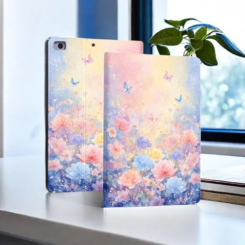 for Microsoft Surface Pro 8-13" 2021 Tablet Case,Auto Wake/Sleep,Adjustable Stand Protective Cover - Flower Butterfly