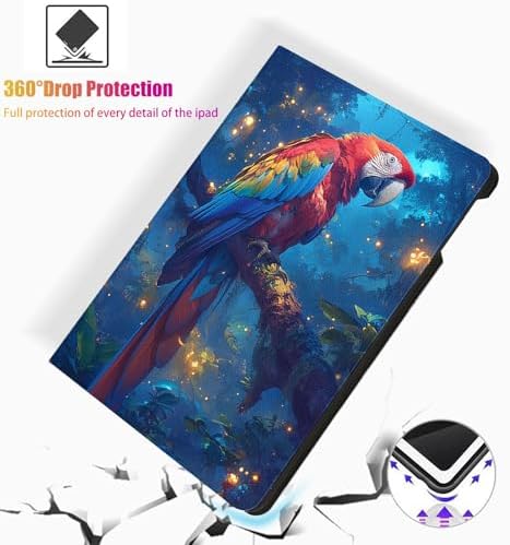 for Microsoft Surface Pro 8-13" 2021 Tablet Case,Auto Wake/Sleep,Adjustable Stand Protective Cover - Cute Parrot