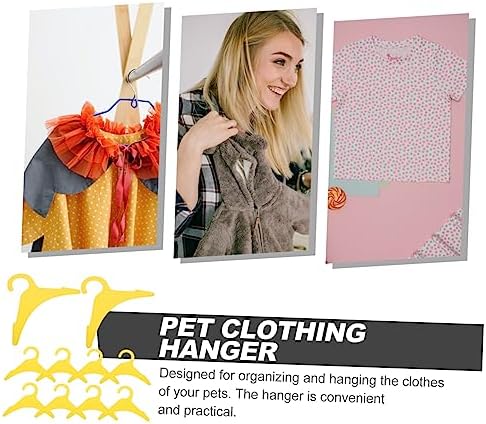 10pcs Dog Clothing Hangers Lightweight Clothes Hanger for Pets and Design for Organizing Pet Apparel for Indoor and Outdoor Use